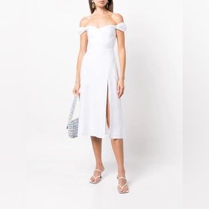 Reformation Bridgton Linen Dress, White